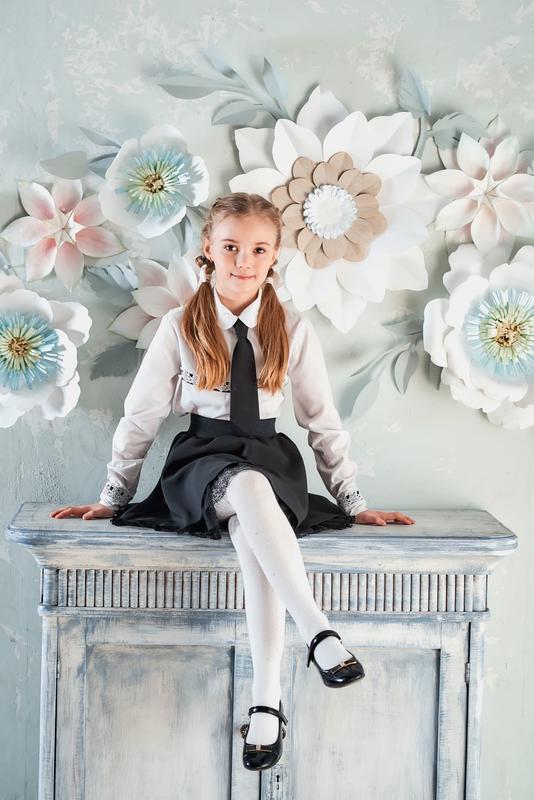 Кружевная юбка школьная для девочки