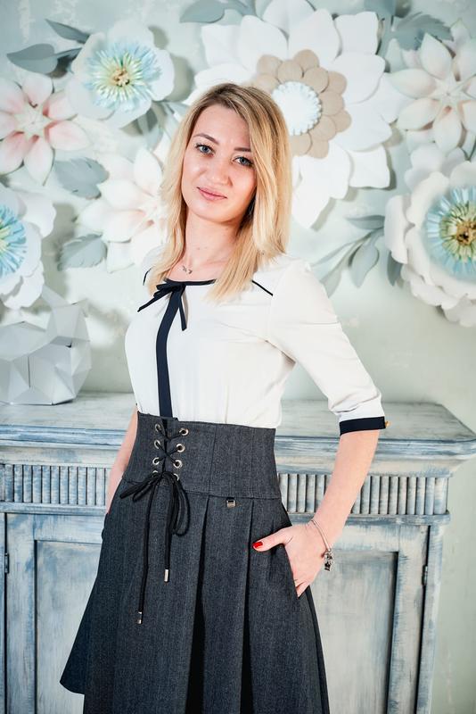 Юбка школьная для девочки с корсетом