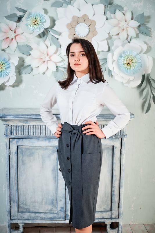 Длинная школьная юбка для девочки